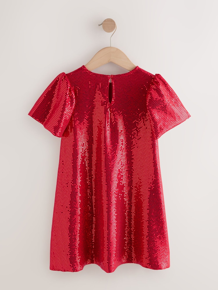 Buy Red Sparkle Dress (3-16yrs) from Next USA