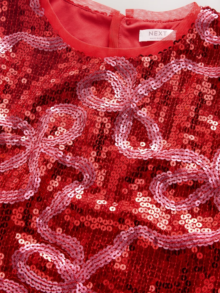 Buy Red Pink Sequin Dress (3-16yrs) from Next USA