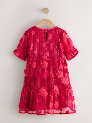 Red Mesh Flower Sequin Party Dress (3-16yrs) - Image 5 of 7