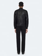 AllSaints Black Trent Bomber Jacket - Image 6 of 8