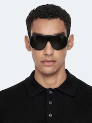 AllSaints Black Parker Polo Shirt - Image 2 of 8