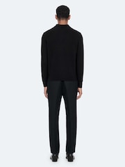 AllSaints Black Parker Polo Shirt - Image 6 of 8