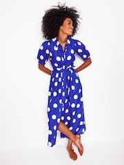 Boden Blue Alexa Linen Maxi Shirt Dress - Image 5 of 8