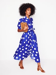 Boden Blue Alexa Linen Maxi Shirt Dress - Image 6 of 8