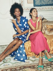Boden Blue Alexa Linen Maxi Shirt Dress - Image 7 of 8