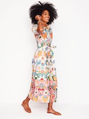 Boden Cream Alexa Maxi 100% Cotton Shirt Dress - Image 1 of 5