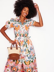 Boden Cream Alexa Maxi 100% Cotton Shirt Dress - Image 2 of 5