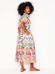 Boden Cream Alexa Maxi 100% Cotton Shirt Dress - Image 3 of 5