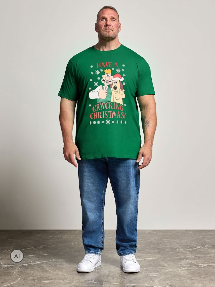 BadRhino Big & Tall Wallace & Gromit Christmas T-Shirt - Bild 2 von 6 BadRhino Big & Tall Wallace & Gromit Christmas T-Shirt - Bild 2 von 6