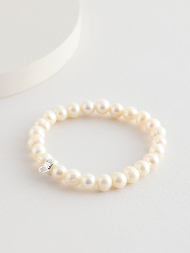 Thomas Sabo White Charm Club Bracelet With Freshwater Cultured Pearls - Image 1 of 1