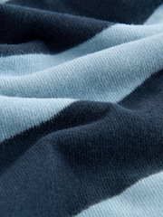 Blue/Navy Striped Long Sleeve Rugby Polo Shirt (3mths-7yrs) - Image 3 of 5