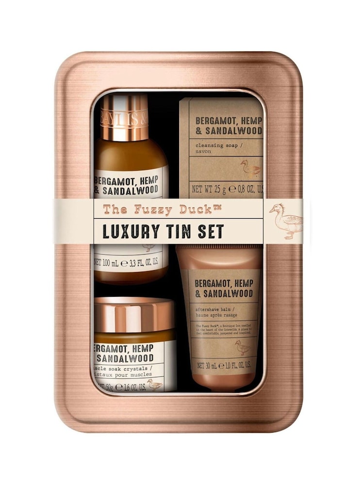 Baylis & Harding The Fuzzy Duck Bergamot, Hemp Sandalwood Mens Luxury Grooming Tin Gift Set - Image 1 of 1