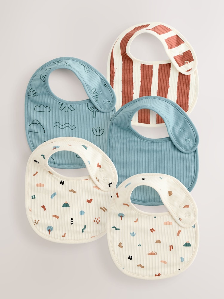 Mehrfarbig - Baby-Lätzchen im 5er-Pack - Bild 1 von 9