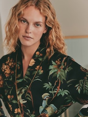 Laura Ashley Black Attleton Satin Robe - Image 2 of 5