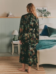 Laura Ashley Black Attleton Satin Robe - Image 4 of 5