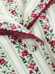 Laura Ashley Red/Green Christmas Rose Button Through Pyjamas - Image 13 of 13