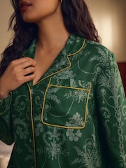 Laura Ashley Emerald Green Josette Button Through Pyjamas - Image 6 of 6