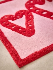 Pink Christmas Candy Cane 100% Cotton Bath Mat - Image 2 of 3