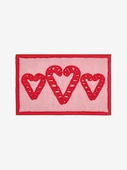 Pink Christmas Candy Cane 100% Cotton Bath Mat - Image 3 of 3