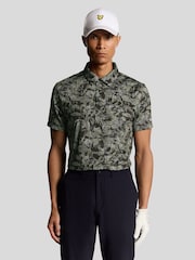 Lyle & Scott Black Golf Floral Polo Shirt - Image 1 of 6