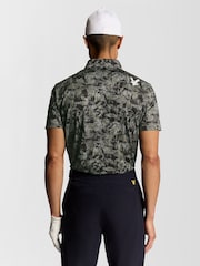 Lyle & Scott Black Golf Floral Polo Shirt - Image 2 of 6