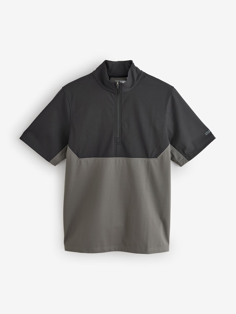 Lyle & Scott Black Golf Windjammer T shirt - Image 1 of 1
