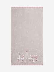 Grey Christmas Goose Towel - Image 1 of 1