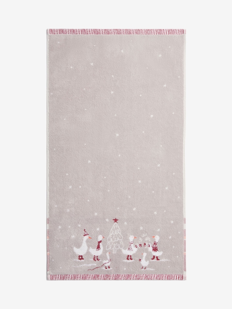 Grey Christmas Goose Towel - Image 1 of 1