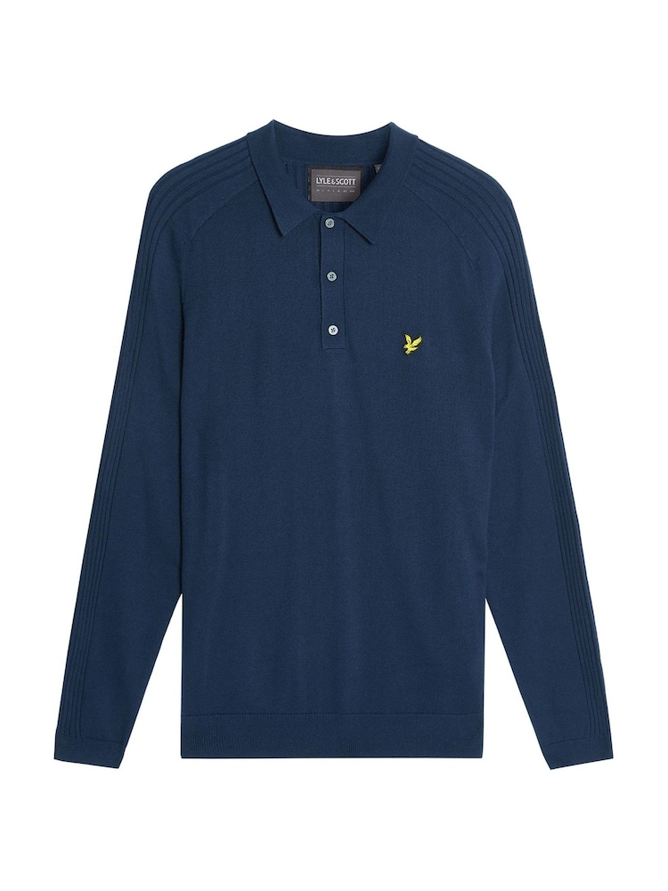 Lyle & Scott Golf Long Sleeve Knitted Polo Shirt - صورة 1 من 1