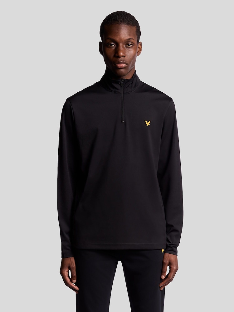 Lyle & Scott Black Golf Course Midlayer Jumper - Image 1 of 6