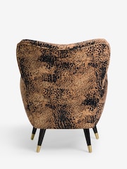 Opulent Velvet Leopard Print Wilson Highback Armchair - Image 8 of 9