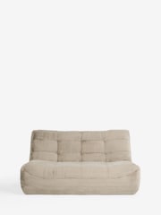 Oslo Faux Fur Mink Brown Lucca 3 Seater Small Sofa - Image 6 of 8