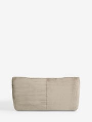 Oslo Faux Fur Mink Brown Lucca 3 Seater Small Sofa - Image 8 of 8