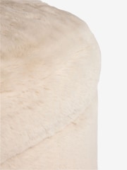Oslo Faux Fur Light Natural Kimpton Storage Footstool - Image 6 of 7