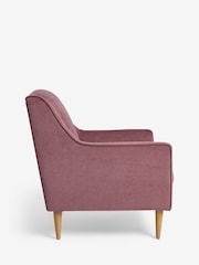 Fine Chenille Mulberry Purple Prescott Armchair - Image 4 of 8