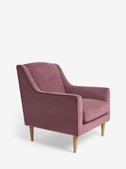 Fine Chenille Mulberry Purple Prescott Armchair - Image 5 of 8