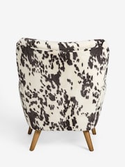 Alaska Faux Fur Cow Print Wilson Large Highback Armchair - Image 9 of 9
