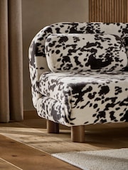 Alaska Faux Fur Cow Print Palma Double Sofa Bed - Image 8 of 9