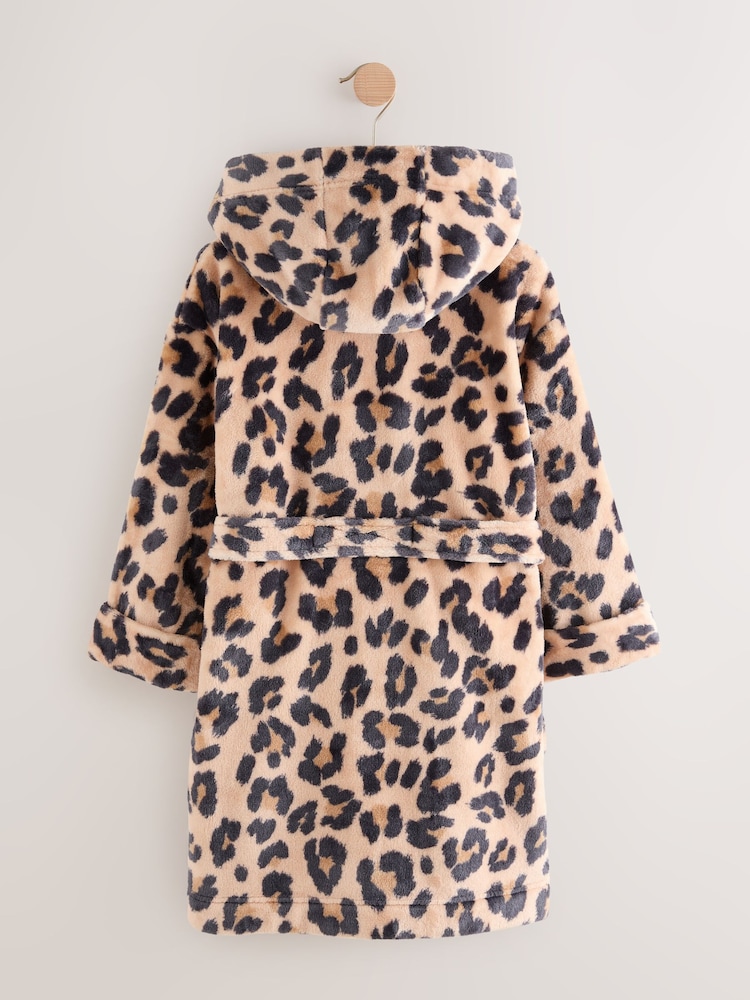 Animal Print Fleece Dressing Gown (9mths-16yrs) - Image 2 of 4
