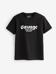 Black Grunge NYC 100% Cotton Short Sleeved Relaxed Slogan T-Shirt (3-16yrs) - Image 1 of 1