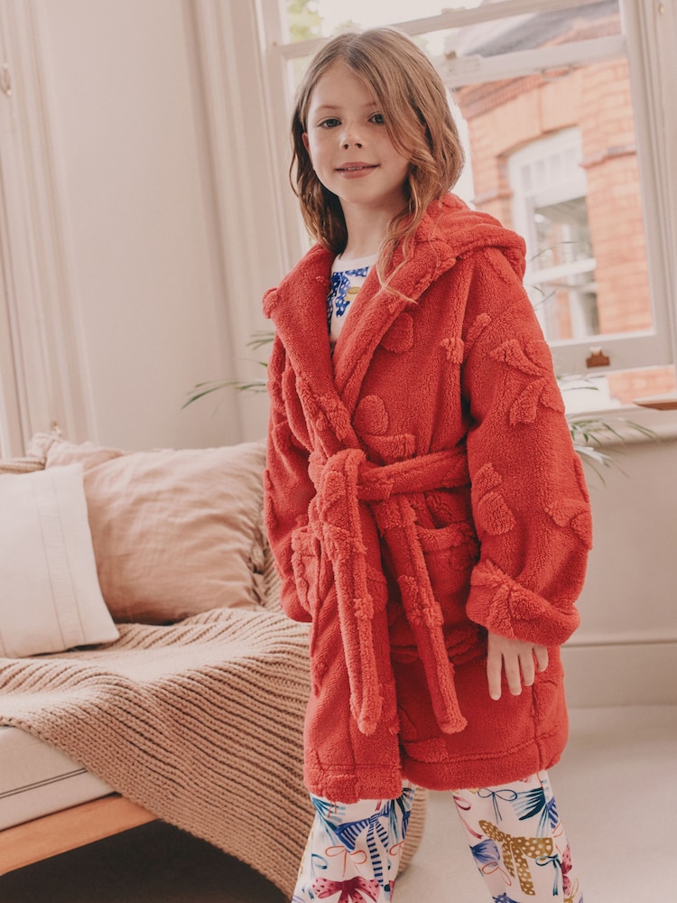 Red Bow Fleece Dressing Gown (9mths-16yrs) - Image 1 of 7