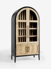 Rockett St George Black and Natural Striped Cabinet - Image 10 of 11