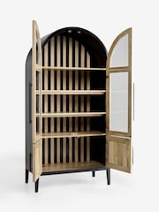 Rockett St George Black and Natural Striped Cabinet - Image 11 of 11