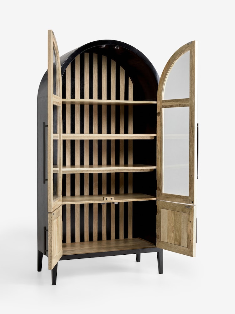 Rockett St George Black and Natural Striped Cabinet - Image 11 of 11