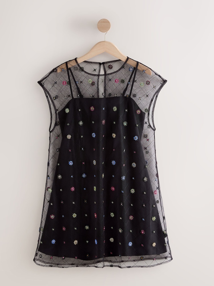 h&m beaded mesh mini dress Beaded Modest Gown – Al-Haya Ltd