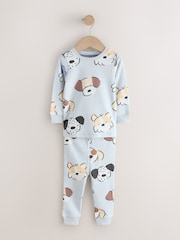 Blue/Ecru Dog Snuggle Pyjamas 3 Pack (9mths-6yrs) - Image 10 of 12