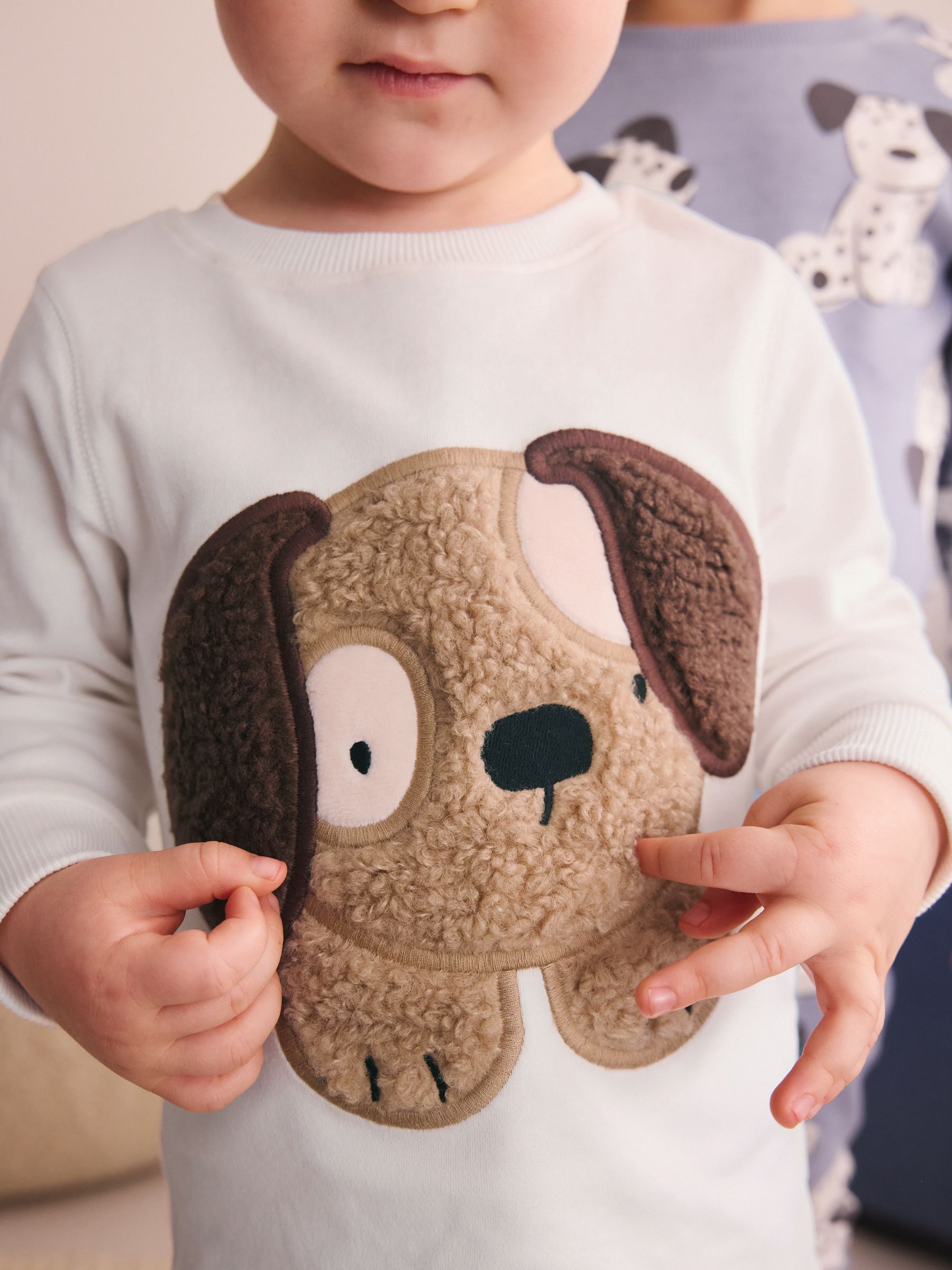 Buy Blue/Ecru Dog Snuggle Pyjamas 3 Pack (9mths-6yrs) from Next South ...