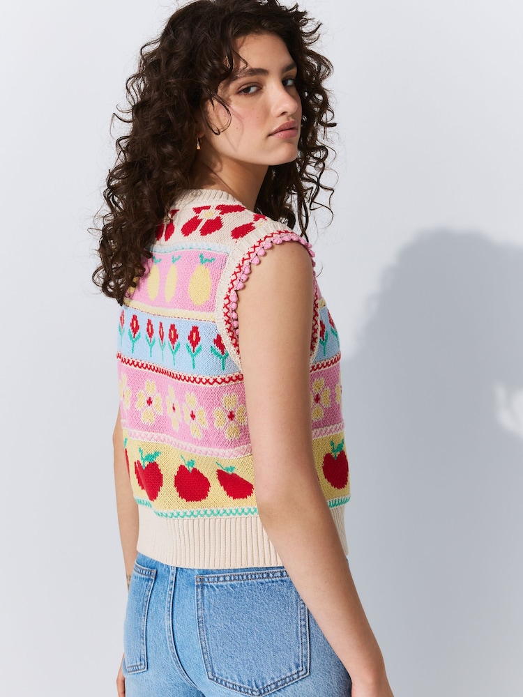Multi Fruit Knitted Tank with Cotton - Image 3 of 7