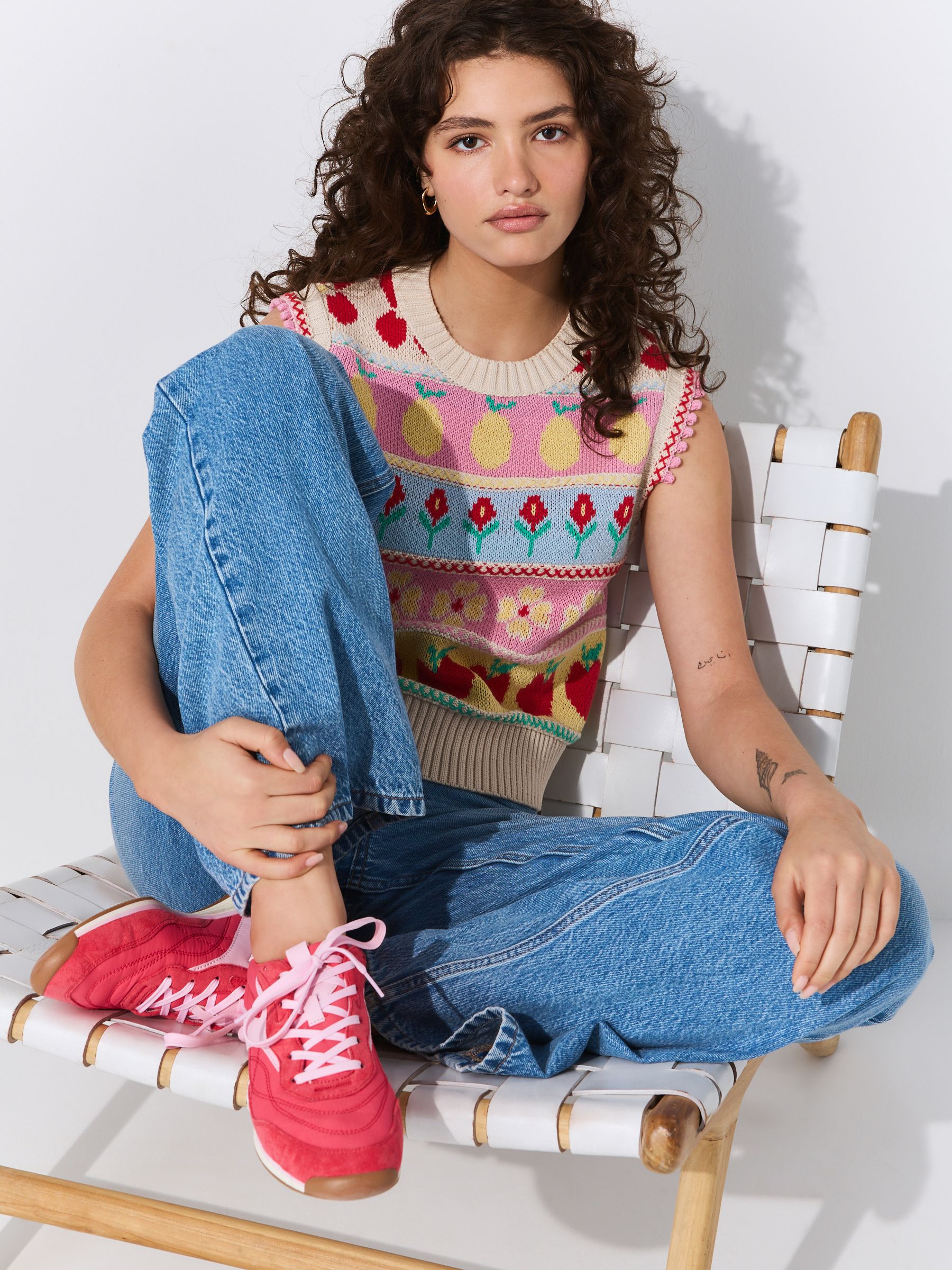 Buy Multi Fruit Knitted Tank with Cotton from the Next UK online shop