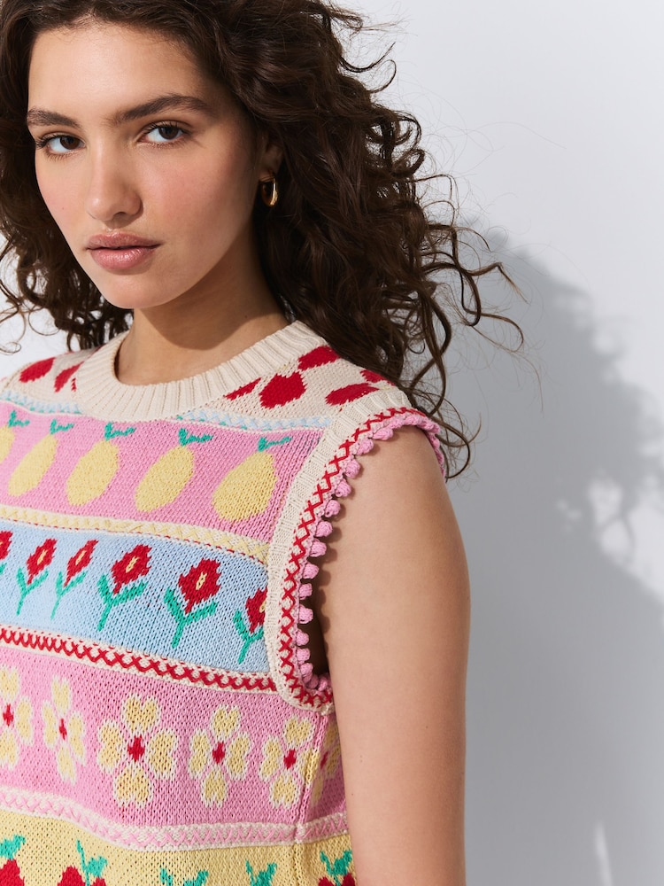 Multi Fruit Knitted Tank with Cotton - Image 5 of 7